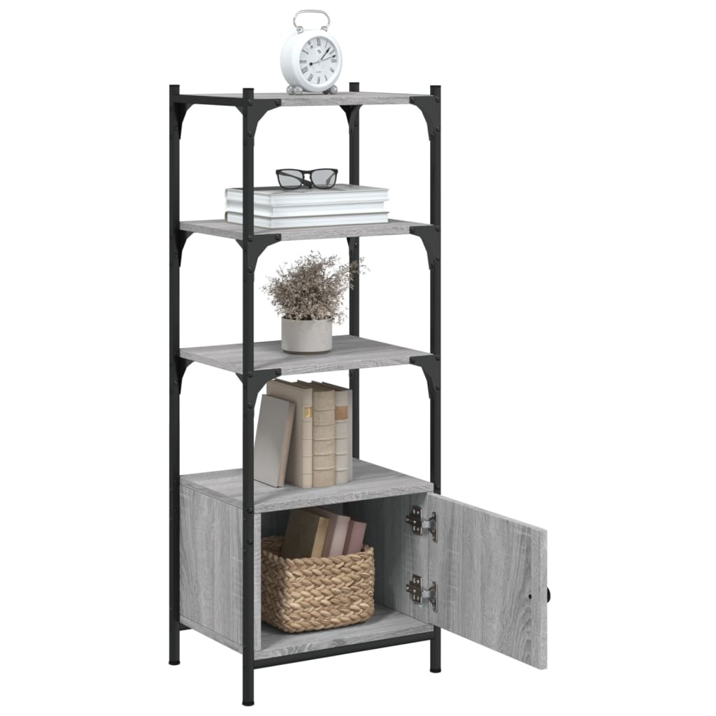 VidaXL Boekenkast 3-laags 41x30x109,5 cm bewerkt hout grijs sonoma