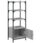 VidaXL Boekenkast 3-laags 41x30x109,5 cm bewerkt hout grijs sonoma