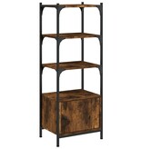 VidaXL Boekenkast 3-laags 41x30x109,5 cm bewerkt hout gerookt eiken