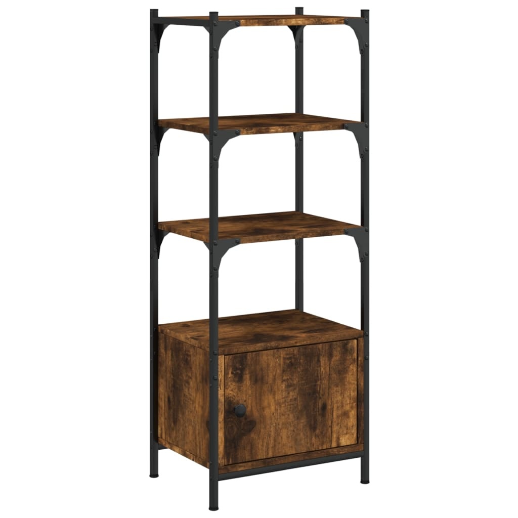 VidaXL Boekenkast 3-laags 41x30x109,5 cm bewerkt hout gerookt eiken