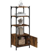 VidaXL Boekenkast 3-laags 41x30x109,5 cm bewerkt hout gerookt eiken