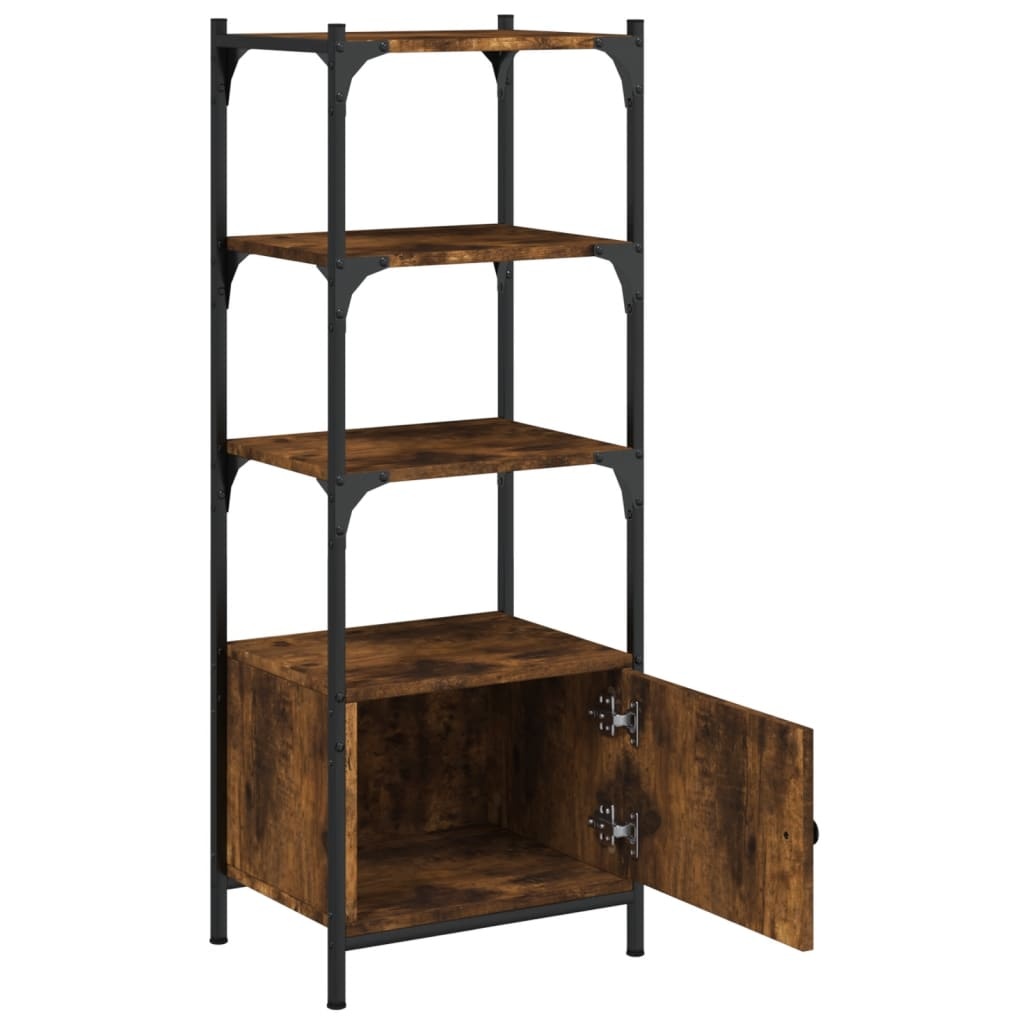 VidaXL Boekenkast 3-laags 41x30x109,5 cm bewerkt hout gerookt eiken