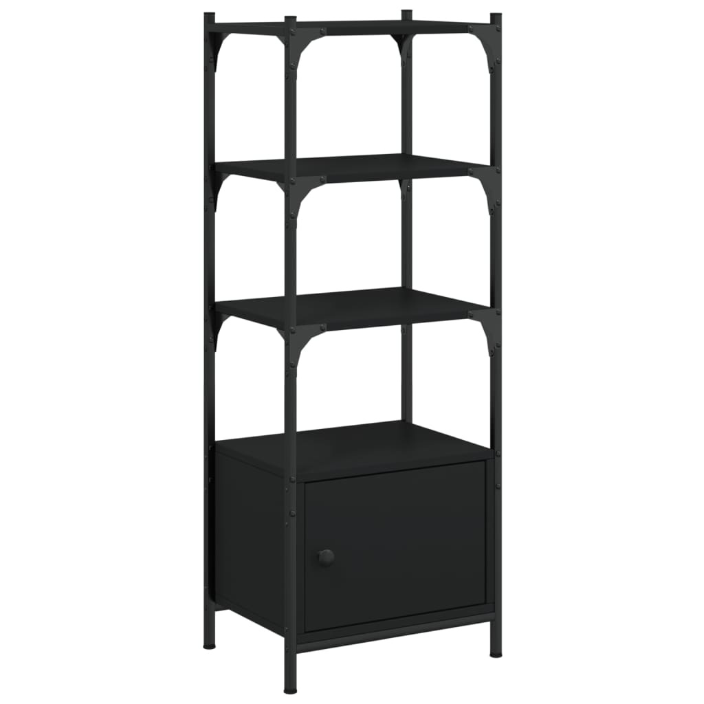 VidaXL Boekenkast 3-laags 41x30x109,5 cm bewerkt hout zwart