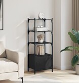 VidaXL Boekenkast 3-laags 41x30x109,5 cm bewerkt hout zwart