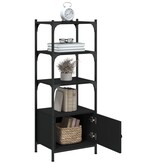VidaXL Boekenkast 3-laags 41x30x109,5 cm bewerkt hout zwart