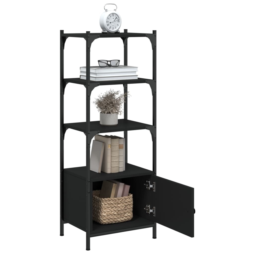 VidaXL Boekenkast 3-laags 41x30x109,5 cm bewerkt hout zwart