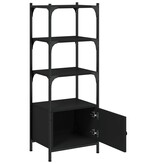 VidaXL Boekenkast 3-laags 41x30x109,5 cm bewerkt hout zwart
