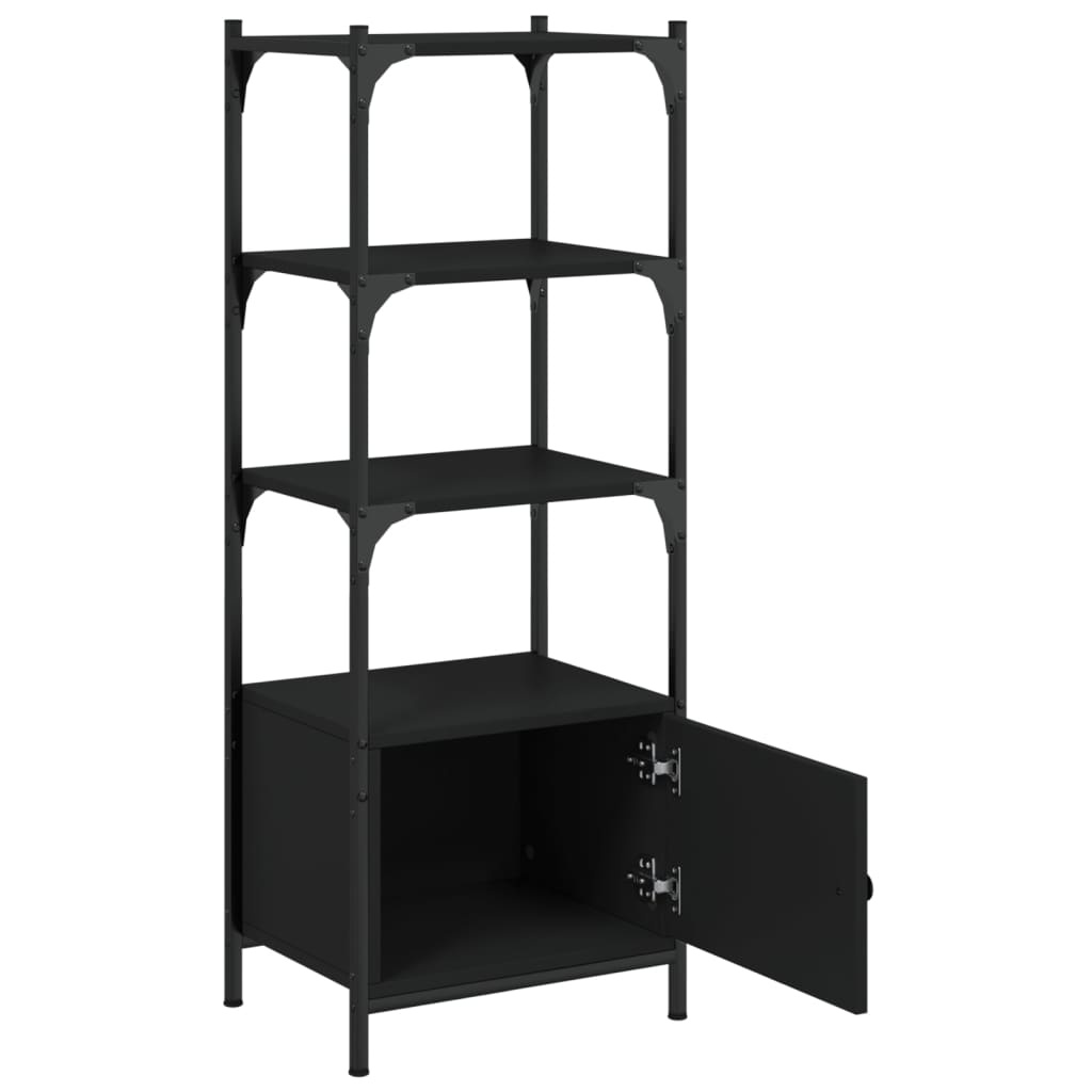 VidaXL Boekenkast 3-laags 41x30x109,5 cm bewerkt hout zwart