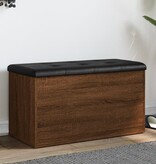 VidaXL Opbergbankje 82x42x45 cm bewerkt hout bruineikenkleurig