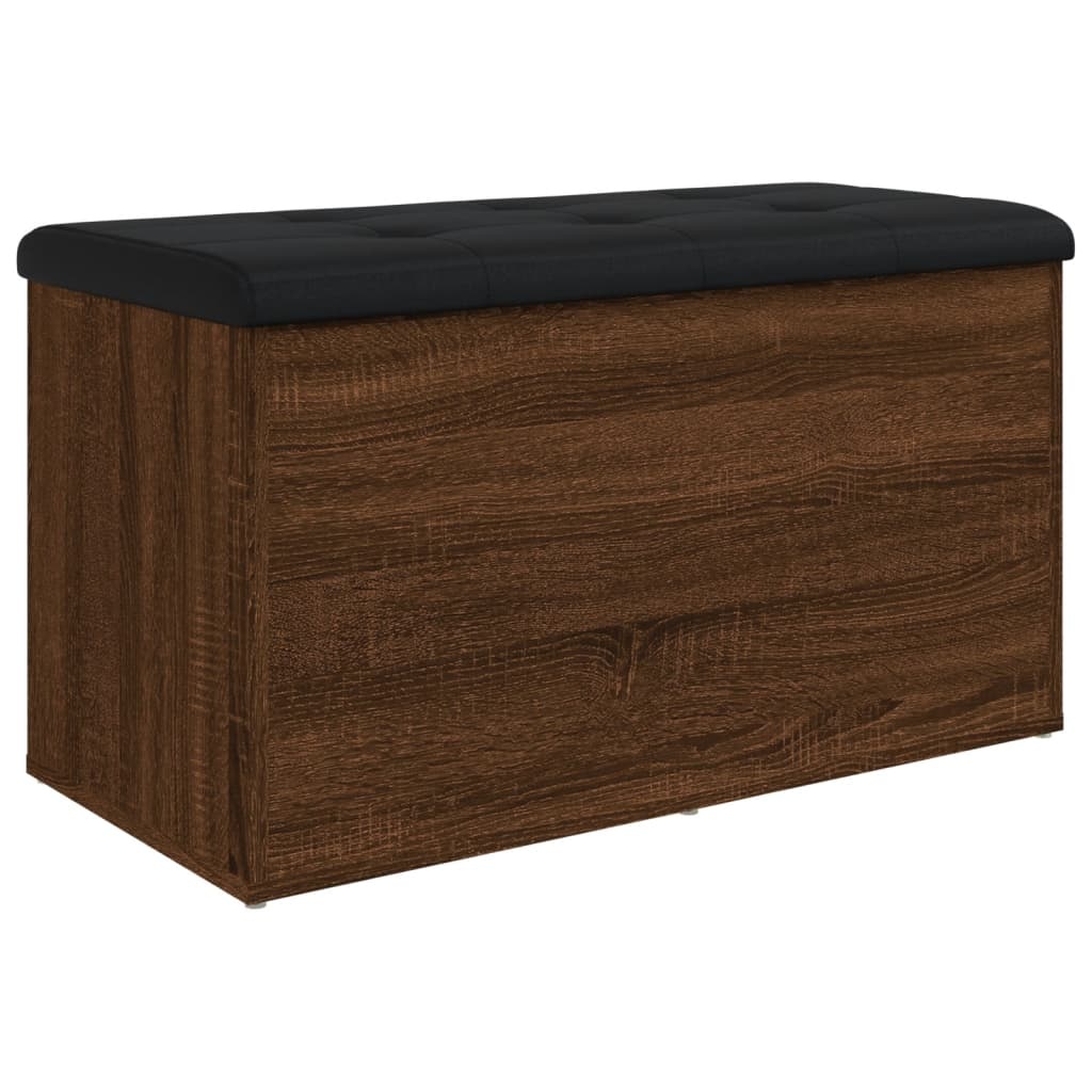 VidaXL Opbergbankje 82x42x45 cm bewerkt hout bruineikenkleurig