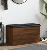 VidaXL Opbergbankje 82x42x45 cm bewerkt hout bruineikenkleurig