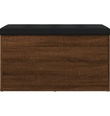 vidaXL Opbergbankje 82x42x45 cm bewerkt hout bruineikenkleurig