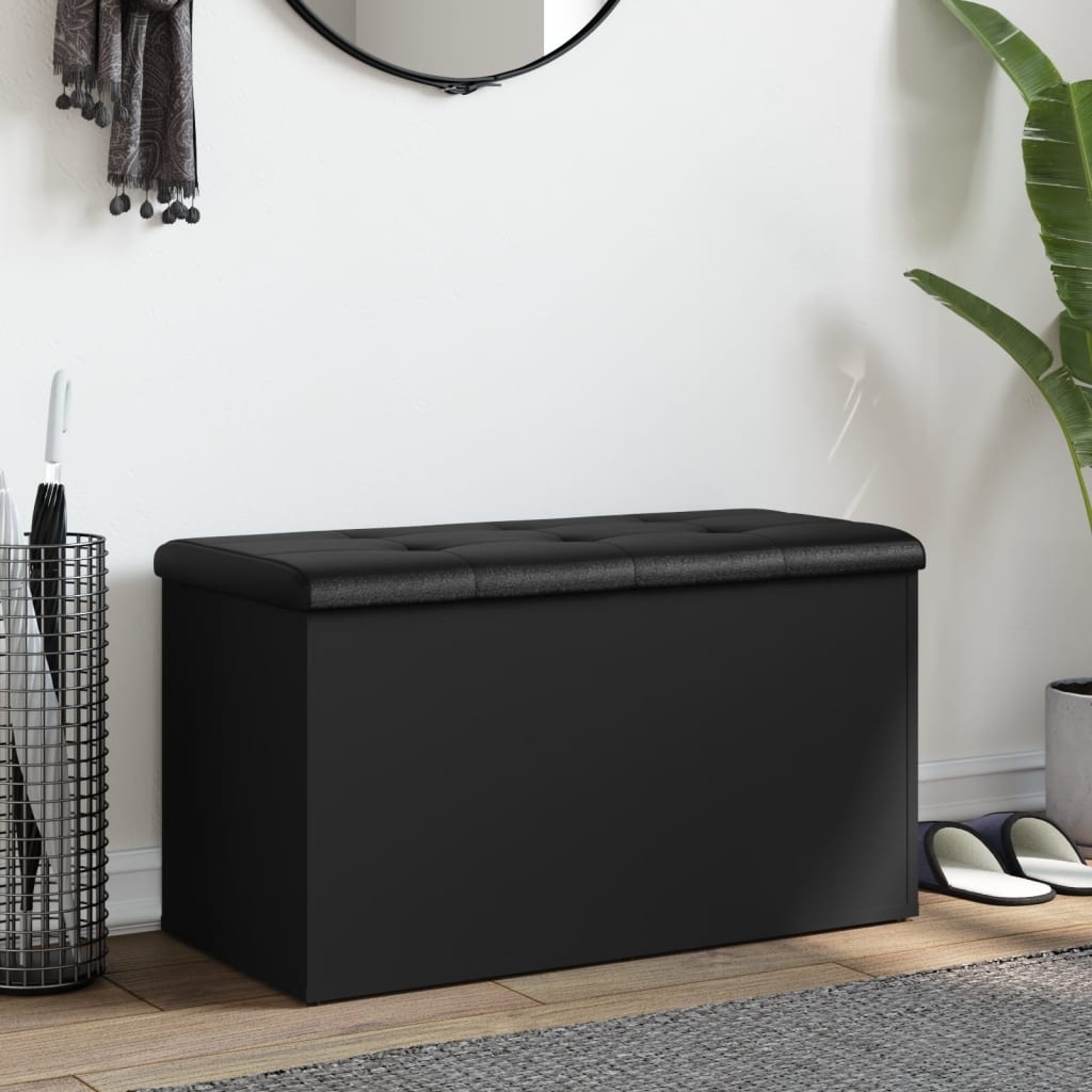 VidaXL Opbergbankje 82x42x45 cm bewerkt hout zwart