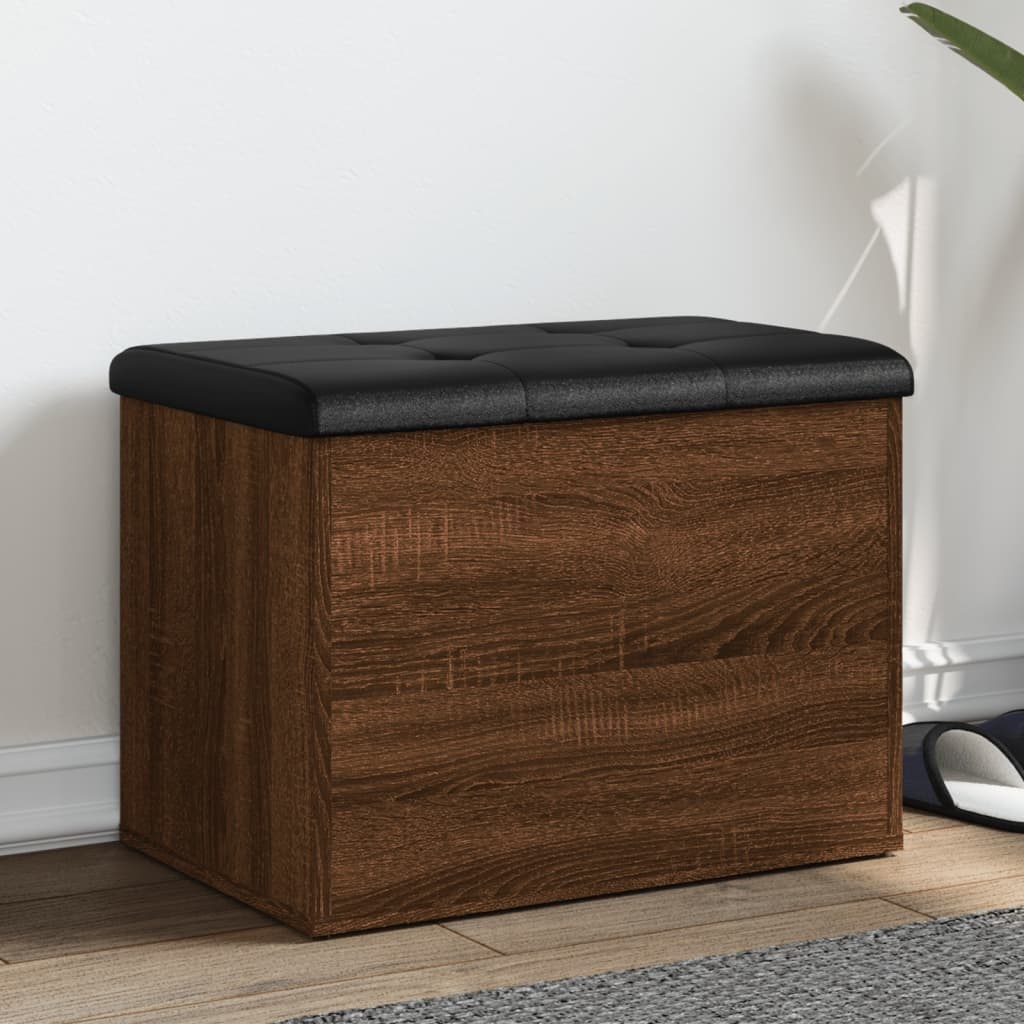 VidaXL Opbergbankje 62x42x45 cm bewerkt hout bruineikenkleurig