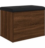 VidaXL Opbergbankje 62x42x45 cm bewerkt hout bruineikenkleurig