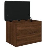 VidaXL Opbergbankje 62x42x45 cm bewerkt hout bruineikenkleurig
