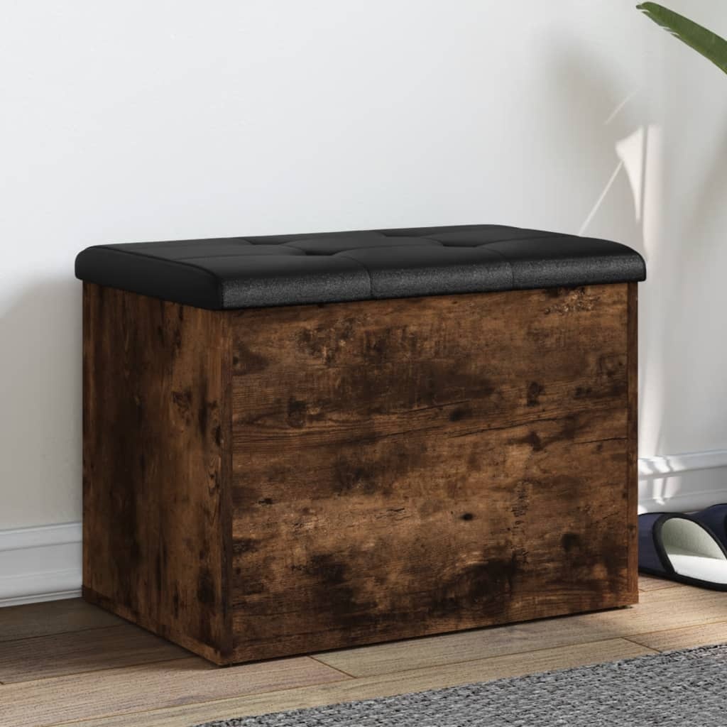 VidaXL Opbergbankje 62x42x45 cm bewerkt hout gerookt eikenkleurig