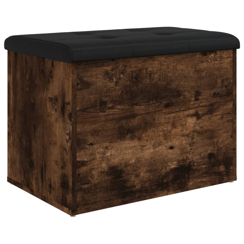 VidaXL Opbergbankje 62x42x45 cm bewerkt hout gerookt eikenkleurig