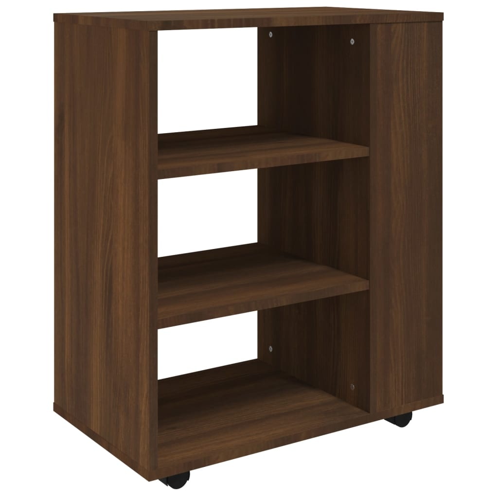VidaXL Kast verrijdbaar 60x35x75 cm bewerkt hout bruineikenkleurig