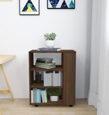 VidaXL Kast verrijdbaar 60x35x75 cm bewerkt hout bruineikenkleurig