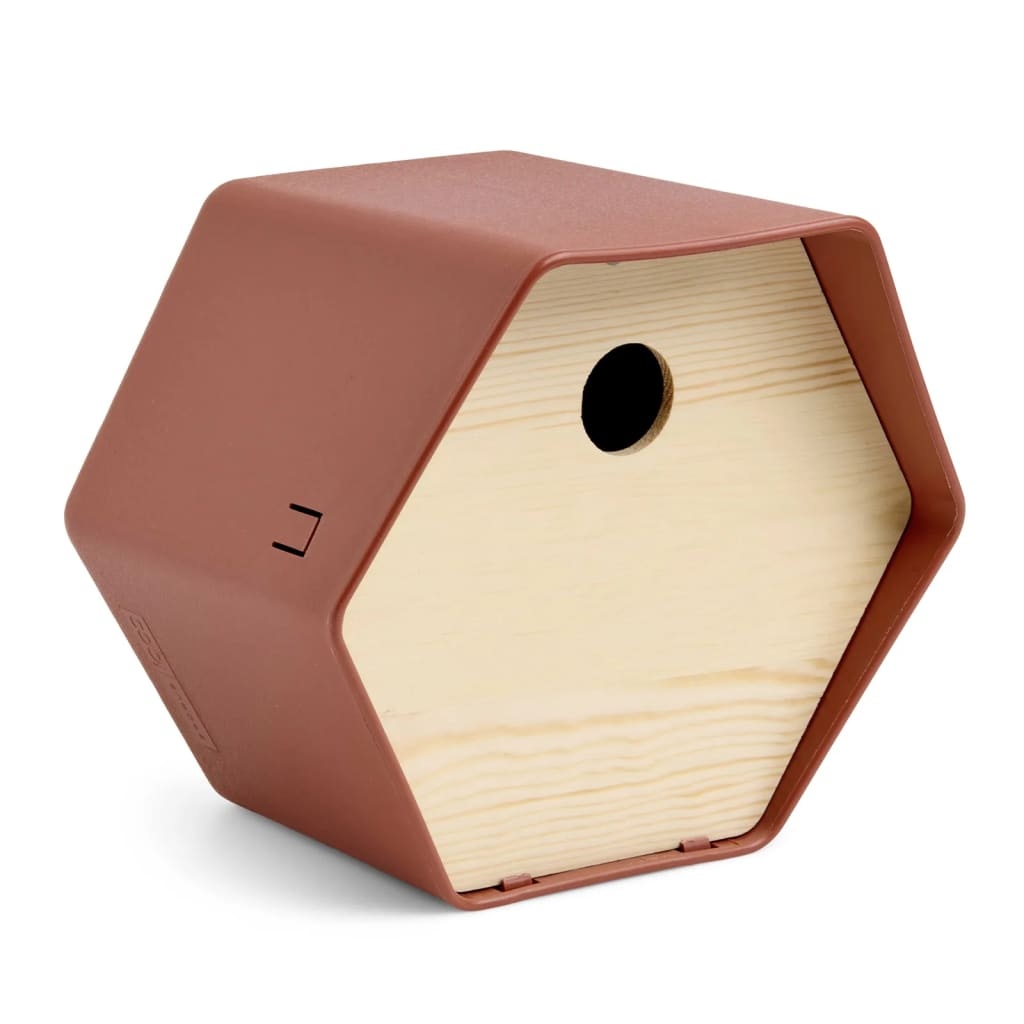 vidaXL Vogelhuisje Hive 1 rond gat 19x23x20 cm bruin