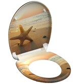 vidaXL Toiletbril met soft-close SEA STAR duroplast met print