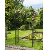 vidaXL Tuinboog 114x66x232 cm metaal zwart