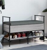 VidaXL Schoenenbank 85,5x42x57,5 cm bewerkt hout grijs sonoma