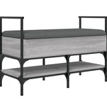 VidaXL Schoenenbank 85,5x42x57,5 cm bewerkt hout grijs sonoma