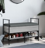 VidaXL Schoenenbank 85,5x42x57,5 cm bewerkt hout grijs sonoma