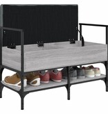VidaXL Schoenenbank 85,5x42x57,5 cm bewerkt hout grijs sonoma