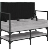 VidaXL Schoenenbank 85,5x42x57,5 cm bewerkt hout grijs sonoma