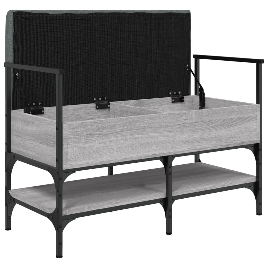 VidaXL Schoenenbank 85,5x42x57,5 cm bewerkt hout grijs sonoma