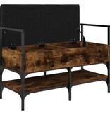 VidaXL Schoenenbank 85,5x42x57,5 cm bewerkt hout gerookt eikenkleurig