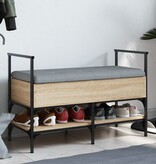 VidaXL Schoenenbank 85,5x42x57,5 cm bewerkt hout sonoma eikenkleurig
