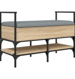 VidaXL Schoenenbank 85,5x42x57,5 cm bewerkt hout sonoma eikenkleurig