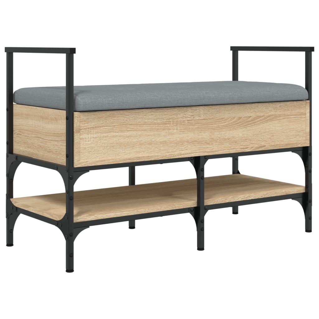 VidaXL Schoenenbank 85,5x42x57,5 cm bewerkt hout sonoma eikenkleurig
