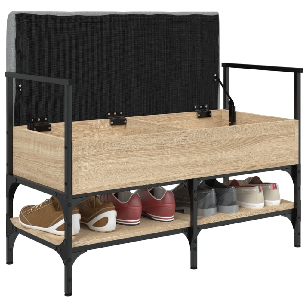 VidaXL Schoenenbank 85,5x42x57,5 cm bewerkt hout sonoma eikenkleurig