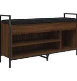 VidaXL Schoenenbank 105,5x32x57,5 cm bewerkt hout bruin eikenkleur