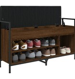 VidaXL Schoenenbank 105,5x32x57,5 cm bewerkt hout bruin eikenkleur