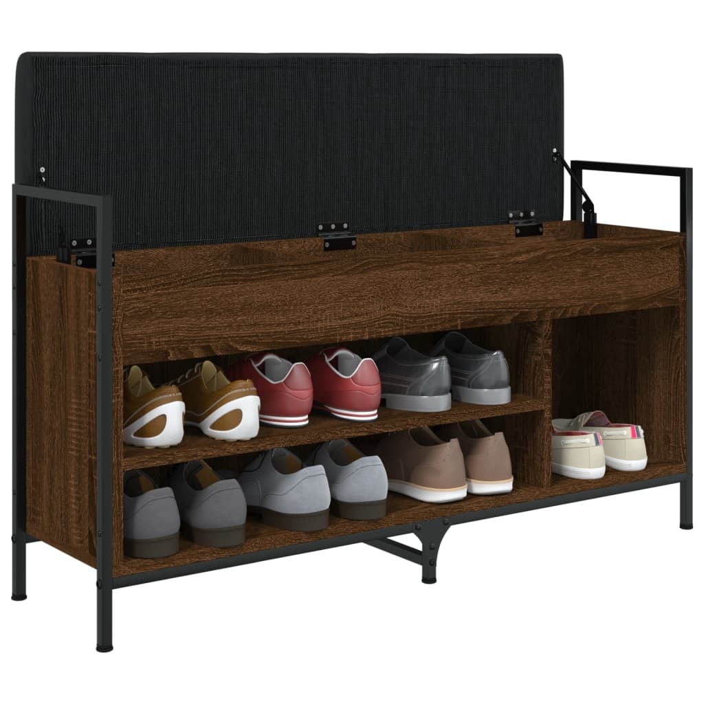 VidaXL Schoenenbank 105,5x32x57,5 cm bewerkt hout bruin eikenkleur