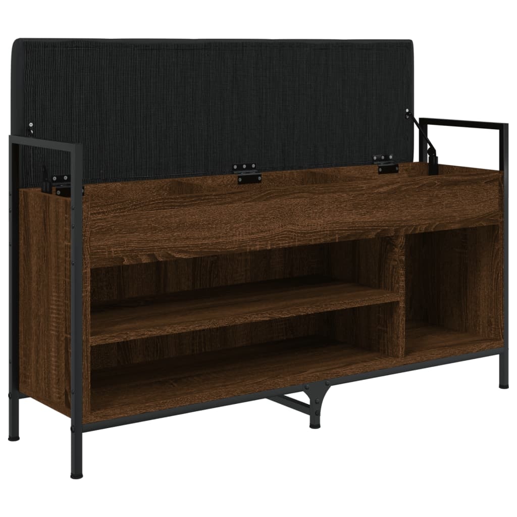 VidaXL Schoenenbank 105,5x32x57,5 cm bewerkt hout bruin eikenkleur