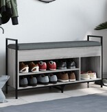 VidaXL Schoenenbank 105,5x32x57,5 cm bewerkt hout grijs sonoma