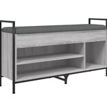 vidaXL Schoenenbank 105,5x32x57,5 cm bewerkt hout grijs sonoma