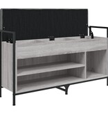VidaXL Schoenenbank 105,5x32x57,5 cm bewerkt hout grijs sonoma