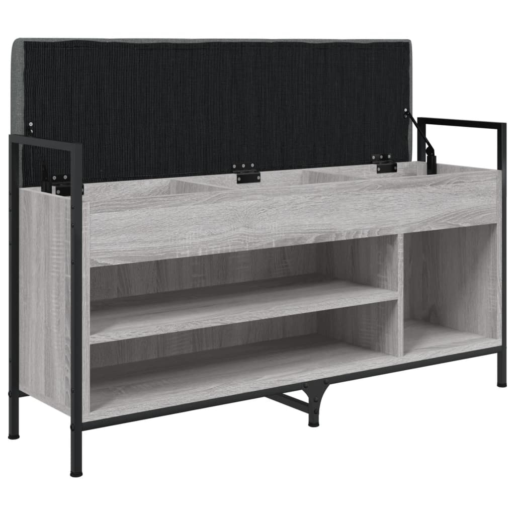 VidaXL Schoenenbank 105,5x32x57,5 cm bewerkt hout grijs sonoma