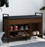 VidaXL Schoenenbank 85,5x32x57,5 cm bewerkt hout bruineikenkleurig