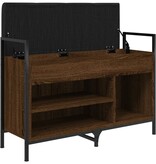 VidaXL Schoenenbank 85,5x32x57,5 cm bewerkt hout bruineikenkleurig