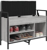 VidaXL Schoenenbank 85,5x32x57,5 cm bewerkt hout grijs sonoma