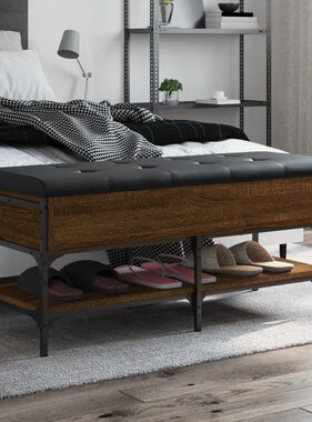 VidaXL Schoenenbank 102x42x45 cm bewerkt hout sonoma eikenkleurig